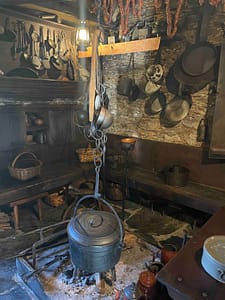 Centre of the house, the kitchen, traditional Asturian house at the Ethnographic Museum of Grandas de Salime